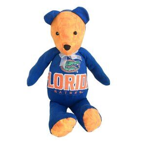 Handmade University of Florida UF Gators Hand Sewn Teddy Bear, Orange & Blue